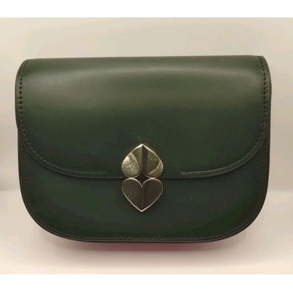 Kate Spade Lula Small Saddle Bag Evergreen. NO STRAP. Can Be Used As A Clutch.